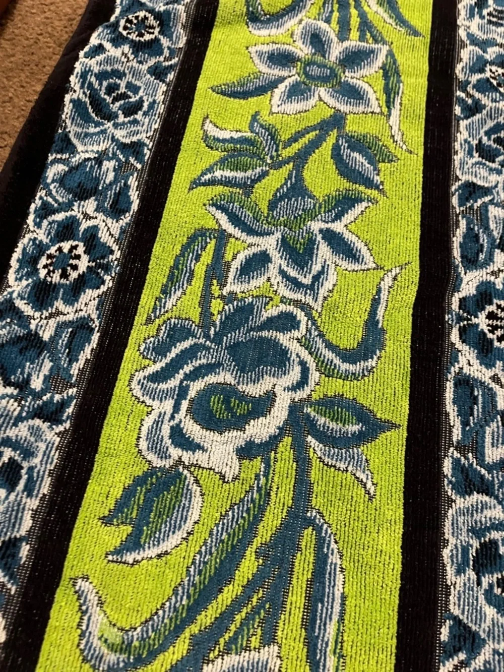 Vintage 70’s Fieldcrest Retro Floral Set Of 2 Towels